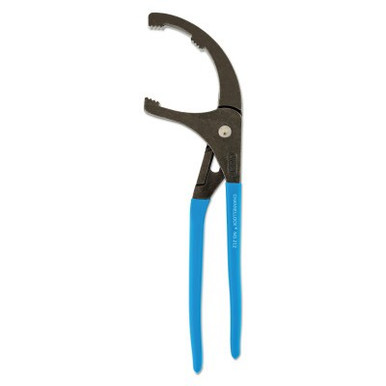 Channellock Oil Filter Pliers, Curved Jaw, 12 in Long, 1/EA, #212BULK