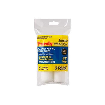 Genuine Purdy White Dove Jumbo Mini 4-1/2" x 1/4" Nap 2 Pack Roller Covers 140624010