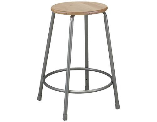 Krueger Maple Seat Stool, Fixed-Height, 18"