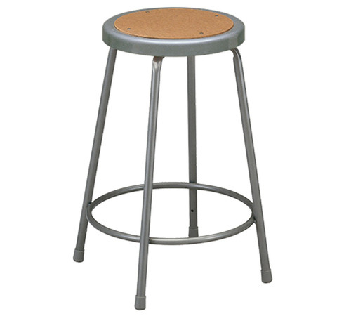 Krueger Industrial Masonite Seat Stool, Fixed-Height, 24"
