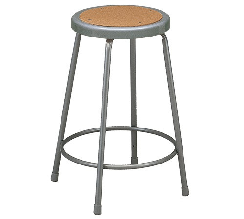 Krueger Industrial Masonite Seat Stool, Fixed-Height, 30"
