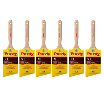 Genuine Purdy 6 Pack XL Glide Angular 3-1/2" Paint Brushes 144152335-6PK