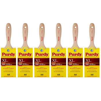 Genuine Purdy 6 Pack XL Swan Flat 3" Paint Brushes 144400330-6PK