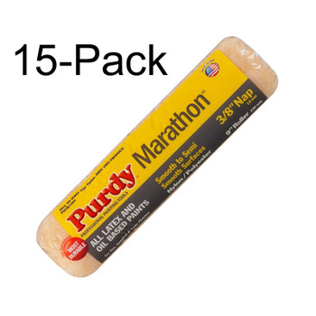 Genuine Purdy 15 Pack Marathon 9" x 3/8" Nap Roller Covers 144602092-15PK