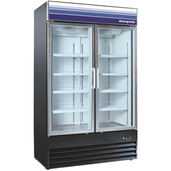 Norpole 45 Cu. Ft. 2 Door Merchandiser Freezer, Black
