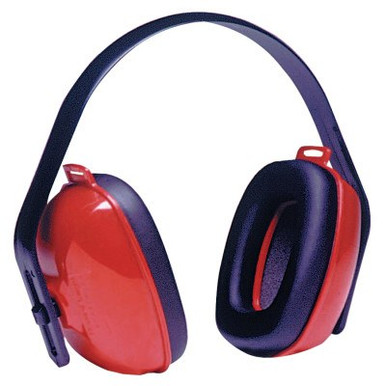 Honeywell QM24+ Earmuffs, 25 dB NRR, Red, Over the Head, 1/EA, #QM24PLUS