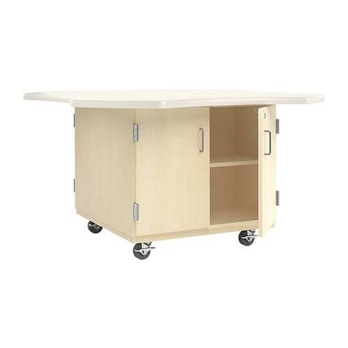 Diversified Spaces Intermix Mobile Workstation, Maple, 2-Door
