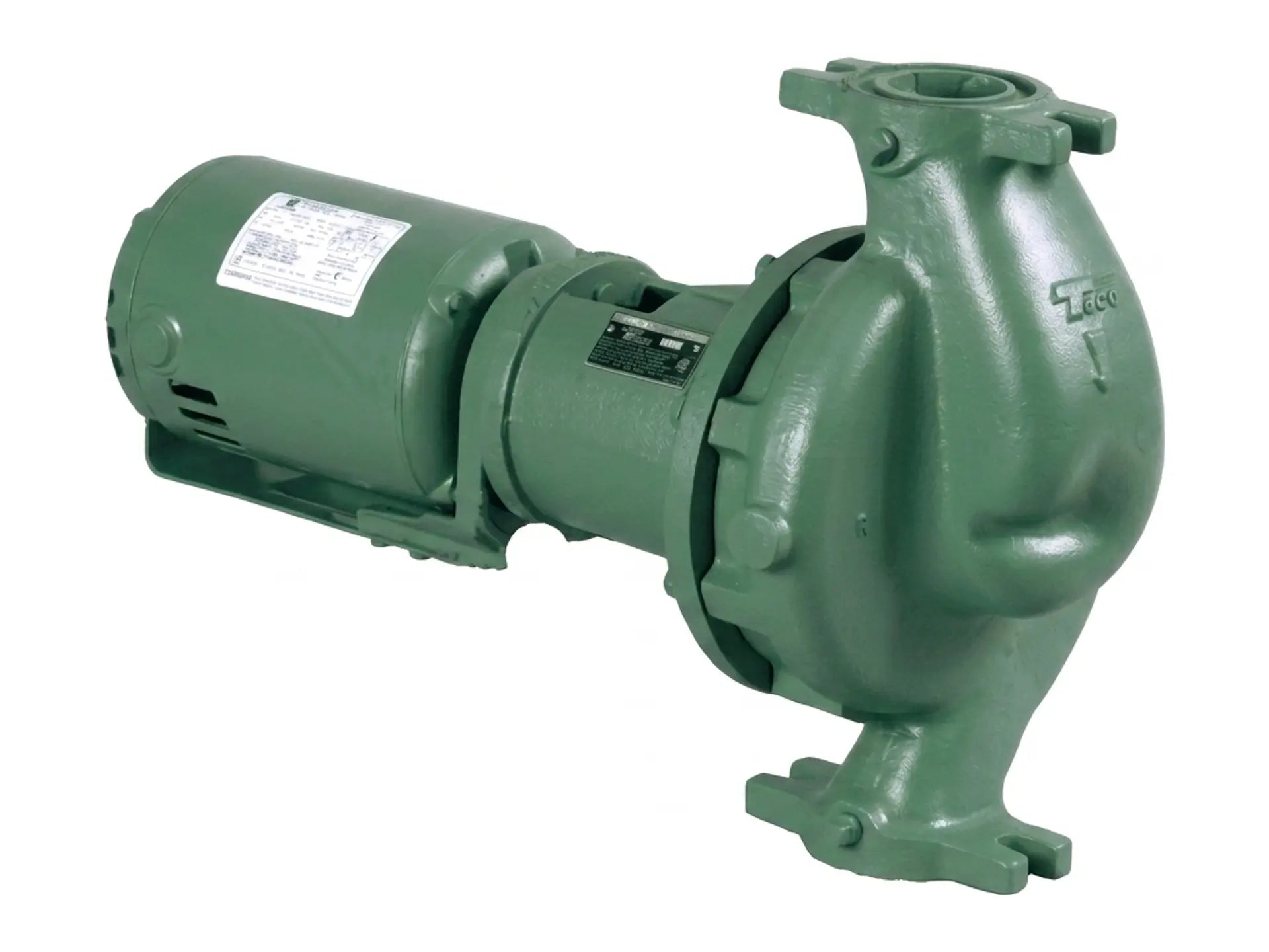 Taco 1614 In-Line Cartridge Pump, 1-1/2" Suction,Discharge, 6-3/8" Impeller, 0.75HP, 200-230-460V