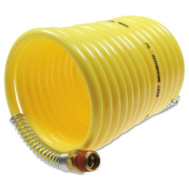 Coilhose Pneumatics Nylon Self-Storing Air Hoses, 3/8 in I.D., 25 ft, 2 Swivel Fittings, 1 EA