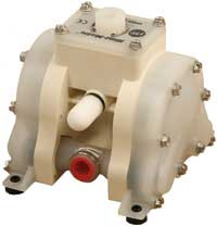 Liquidynamics 3/8 in. NPTF Air Diaphragm Pump w/ Santoprene Diaphragms & Balls, Polypropylene Seats