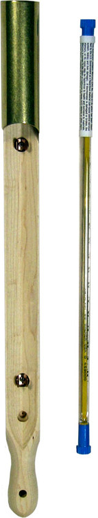 W.L. Walker Wood Back Mercury Thermometer
