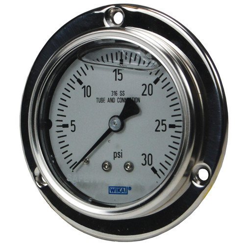 Dixon 2 1/2 in. Face Lower Back Mount Stainless Panel Builder Gauges