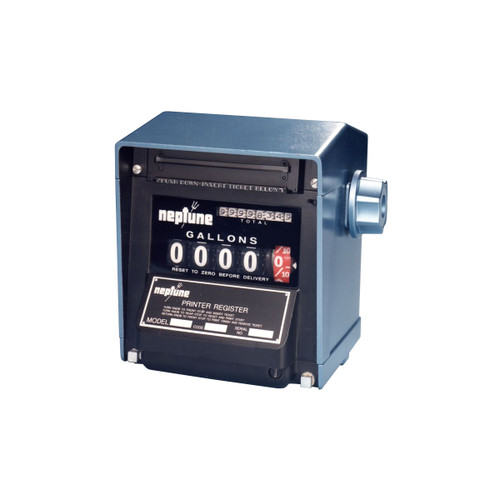 Neptune 833 Series Printing Mechanical Registers - 833-2 - Zero Start, Face Down Printer - Gallons, tenths