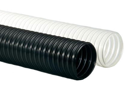 Flexaust Flexadux PU (Flx-Thane VHD) Series 25 ft. Duct Hose (-65°F to 225°F) (Black)