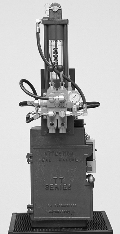 BJ Enterprises Electric Over Hydraulic Heavy Duty Oil Filter Crusher