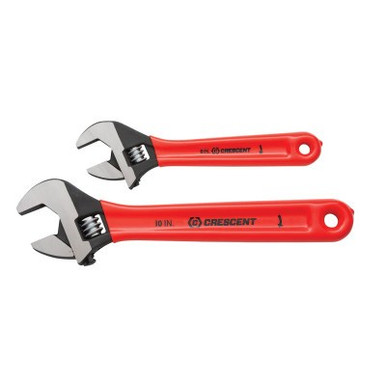 Crescent ADJ WRENCH SET- 6" 10" BLACK CARDED SENSORMATIC, 1/EA, #AT2610CVS