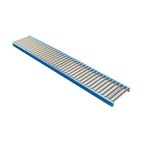 LEWCO 1916 Series Straight Gravity Roller Conveyor, 1.9 in. Diameter, 16 Gauge Steel Rollers, 27 in. Between Frames, 6 in. Roller Centers, 5 ft. Length