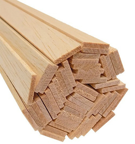 Bud Nosen Balsa Wood Strips, 1/8" x 3/4" x 36", 50/pkg.