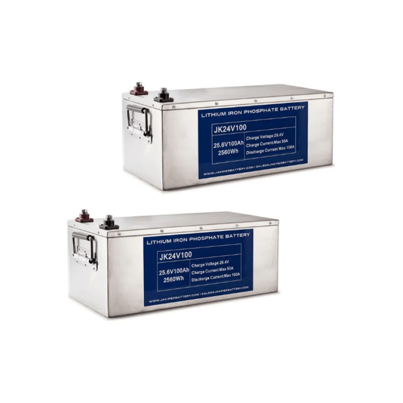 2 x Jakiper 24V 100AH Lithium Iron Phosphate Batteries | 5,120wH / 5.2kWh 24V or 48V | 2 x JK24V100 LiFePO4