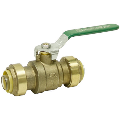 1" Push-To-Connect 200 PSI Brass Ball Valve