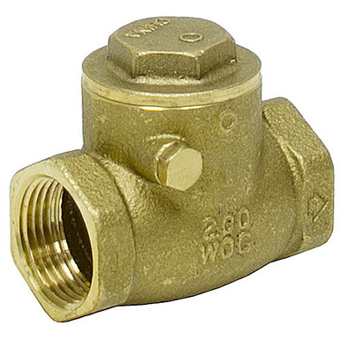 1/2" IPS 200 PSI Brass Check Valve Champion Arrowhead CV12IPS200LF
