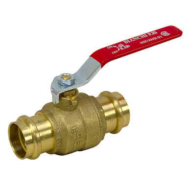1.1" (28mm) 600 PSI Press-Fit Brass Ball Valve Bianchi 537000060A