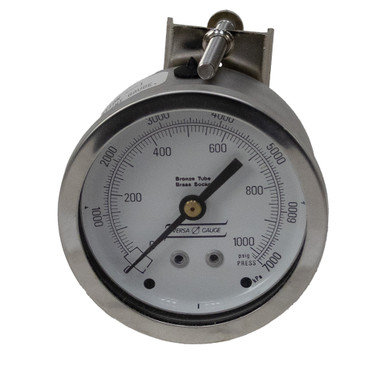 1015 PSI Pressure 2.5" Dia. Dry Panel Mount 1/4" NPT Steel Gauge Versa V2251FLK3/R