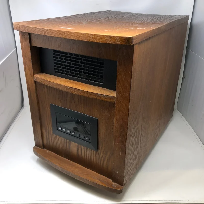 208220 Infrared Quartz Solid Wood Space Heater + Remote – 1500 W – Amish Style