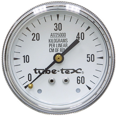 60 kg Pressure 2.5" Dia. Dry Panel Mount 1/8" NPT Steel Gauge