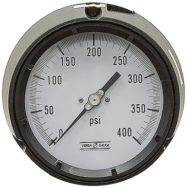 400 PSI Pressure 4.5" Dia. Dry Flange Mount 1/2" NPT Plastic Gauge Versa V4904QPK1