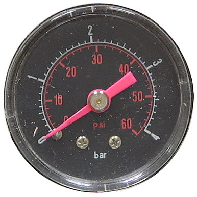 60 PSI Pressure1.5" Dia. Dry Back Mount 1/4" BSP Plastic Gauge Winters RRP-96-668