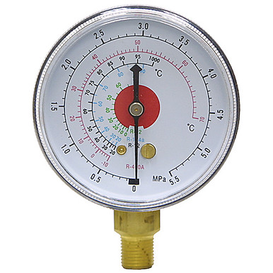 5.5 MPA Refrigerant (Pressure & Temperature) 2.5" Dia. Lower Mount Dry 1/8" NPT Plastic Gauge Winters RGAMPAH-BM
