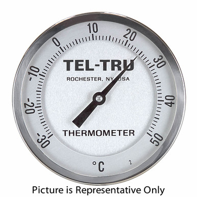 100 - 550 Degree C 5" Face 24" Stem Teltru GT500 Series 37102483 Thermometer