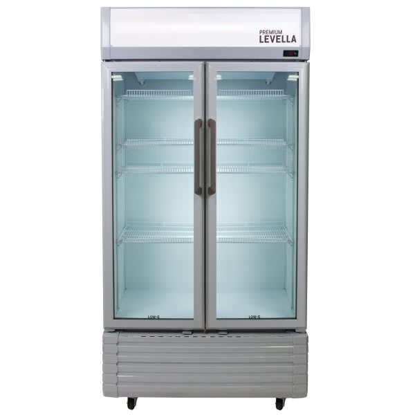 Premium Levella 29.0 Cu Ft 2-Glass Door Commercial Refrigerator Beverage Cooler