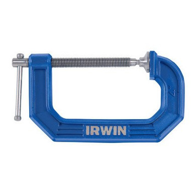 Irwin Quick-Grip C-Clamps, 1 5/16" Throat Depth, 2" Opening, Blue #IR-225102ZR (5/Pkg)