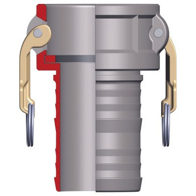 Dixon Valve Andrews Type C Cam and Groove Couplers, 2 in x 2 1/16 Male, Aluminum, 1 EA, #200CAL