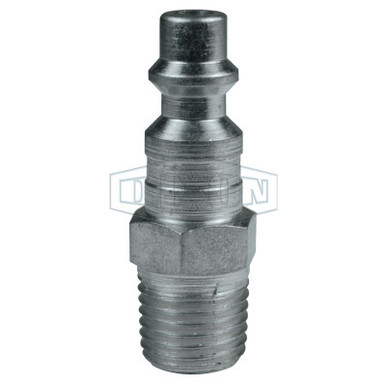 Dixon Valve DF-Series Industrial Male Plug, 1/4 in, Steel, 10/Pk, #D2M2