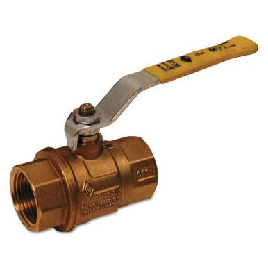 Dixon Valve Imported Brass Ball Valves, 3/4 in (NPT) Inlet, Female/Female, Brass, 1 EA, #FBV75