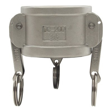 Dixon Valve Global Type DC Dust Caps, 4 in, 316 Stainless Steel, 1 EA, #G400DCSS