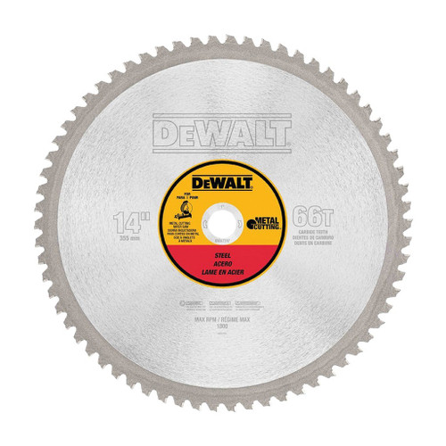DeWalt Heavy Gauge Ferrous Metal Cutting Saw Blade, 14"
