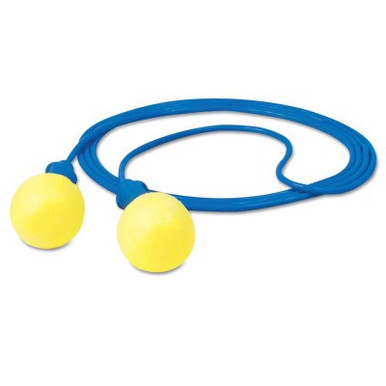 3M E-A-R Push-Ins 28 dB Foam Earplugs 318-1001, Corded, Yellow, 100 PR/BX, 100/BX, #7000052745