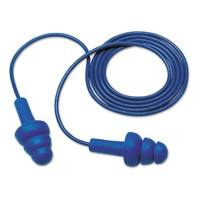 3M E-A-R Ultrafit Earplugs 340-4007, Metal Detectable, Elastomeric Polymer, Corded, Poly Bag, 100 PR/BX, #7000002319