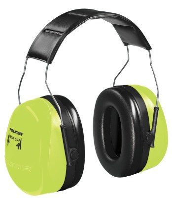 3M Optime 105 Earmuffs, 30 dB NRR, Hi-Viz Green, Over the Head, 1/EA, #7100008764