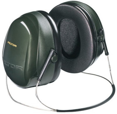 3M Optime 101 Earmuffs, 26 dB NRR, Dark Green, Behind the Head, 10/CA, #7000002329