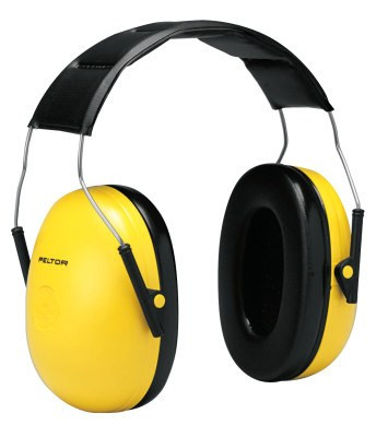 3M Optime 98 Earmuffs, 25 dB NRR, Yellow, Over the Head, 1/EA, #7000009670