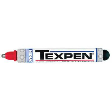 ITW Pro Brands Dykem TEXPEN Industrial Paint Markers, Red, 3/32 in, Medium, 12/BX, #16023