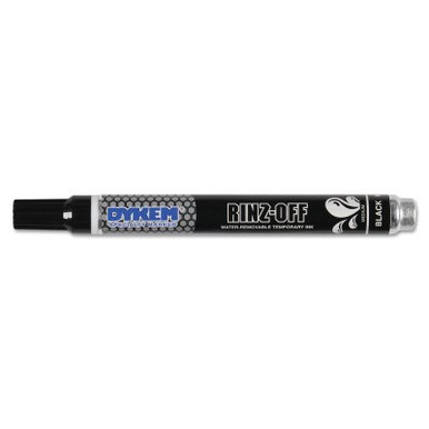 ITW Pro Brands RINZ OFF Water Removable Temporary Markers, Black, Medium, 12/PK, #91109