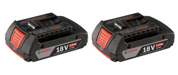 Bosch BAT612 18v Li-on 2.0 AH Slim Battery (2 Pack) Bulk Packed # 2607336875-2PK