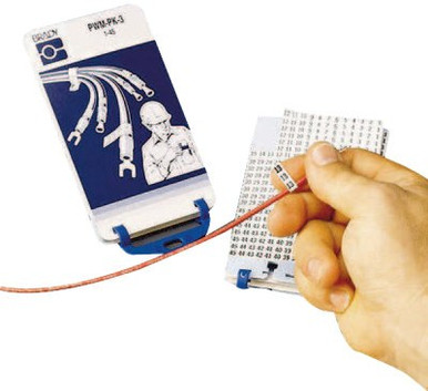 Brady Porta-Pack Wire Markers, +, - , /; 0 - 15; A-Z, Matte, Repositionable Vinyl, 10/PKG