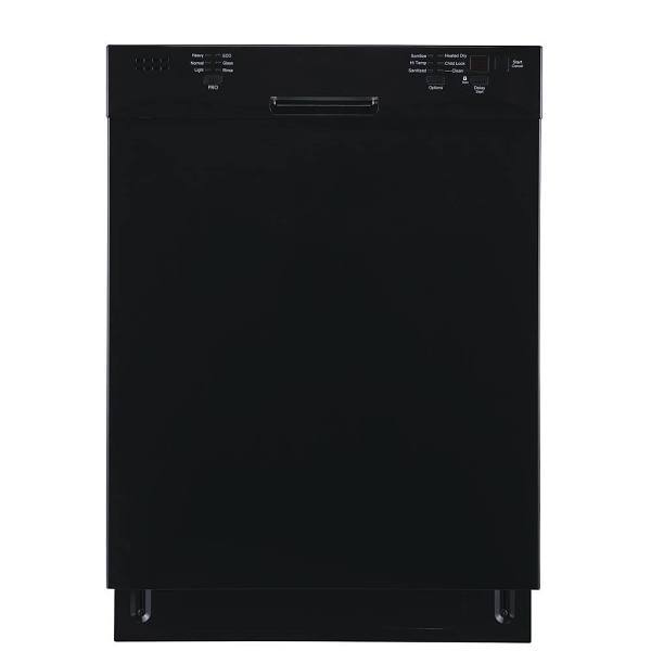 Seasons ENERGY STAR 24 In. Front Control 52 dBA Dishwasher With 2 Racks Stainless Steel Tub, Black